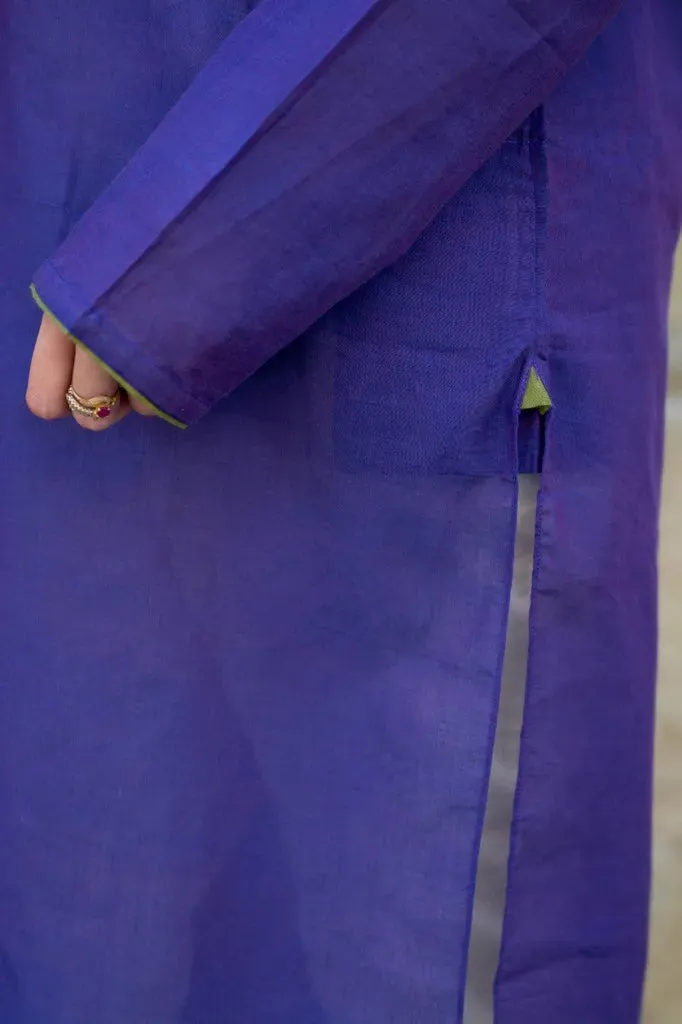 Leila - Purplish Blue Spring/Summer Kurta