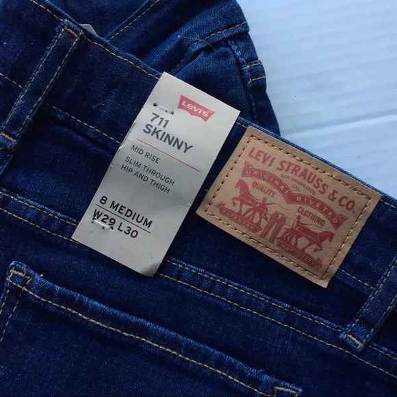 Levi’s 711 Skinny Distressed Mid Rise Jeans