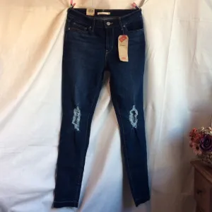 Levi’s 711 Skinny Distressed Mid Rise Jeans