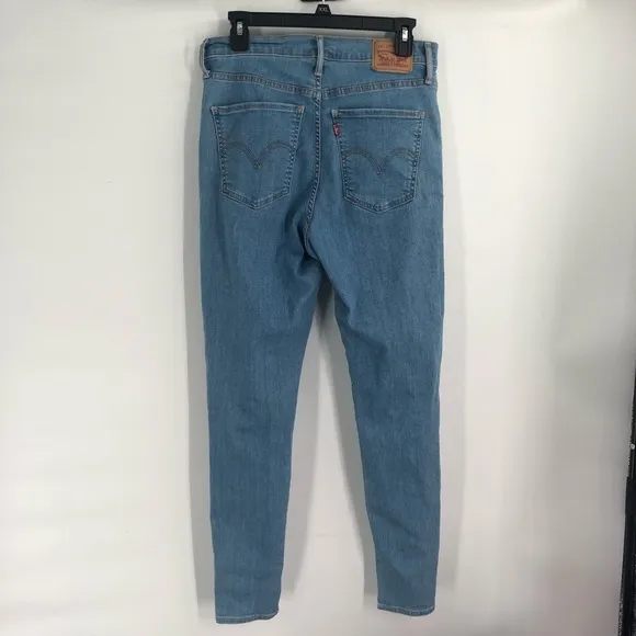 LEVI'S Mile High Super Skinny Jeans High Rise Distressed Light Wash StretchDenim
