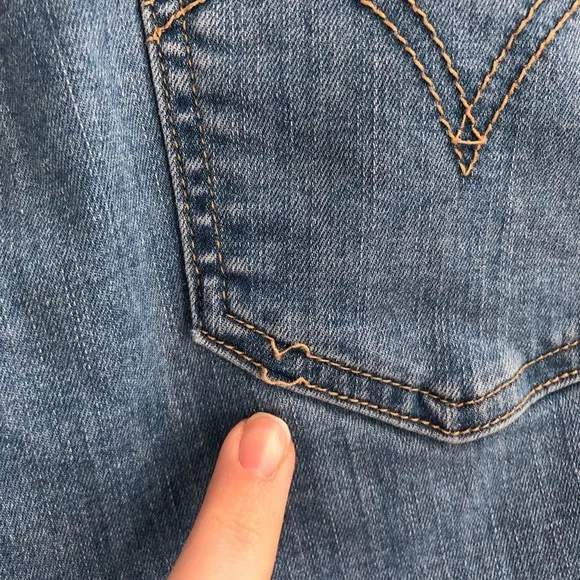 LEVI'S Mile High Super Skinny Jeans High Rise Distressed Light Wash StretchDenim