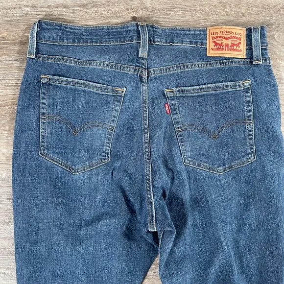 Levi's Women's 726 Flare Jeans Distressed Denim Casual Size 33 Blue