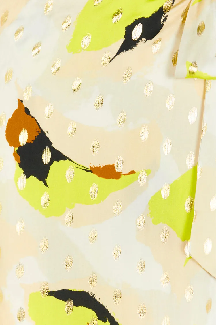 Lime Abstract Animal Jaspre Skirt