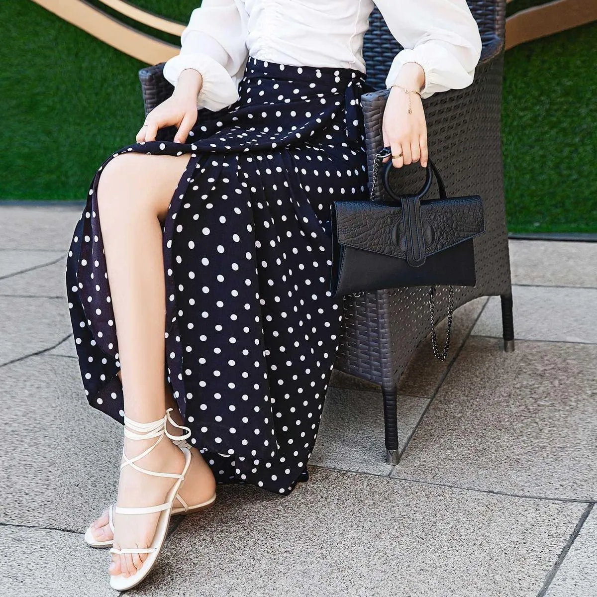Long Floral Chiffon Casual Skirt One-piece Skirt Women Summer Chiffon Wrap Skirt Long Beach Skirt