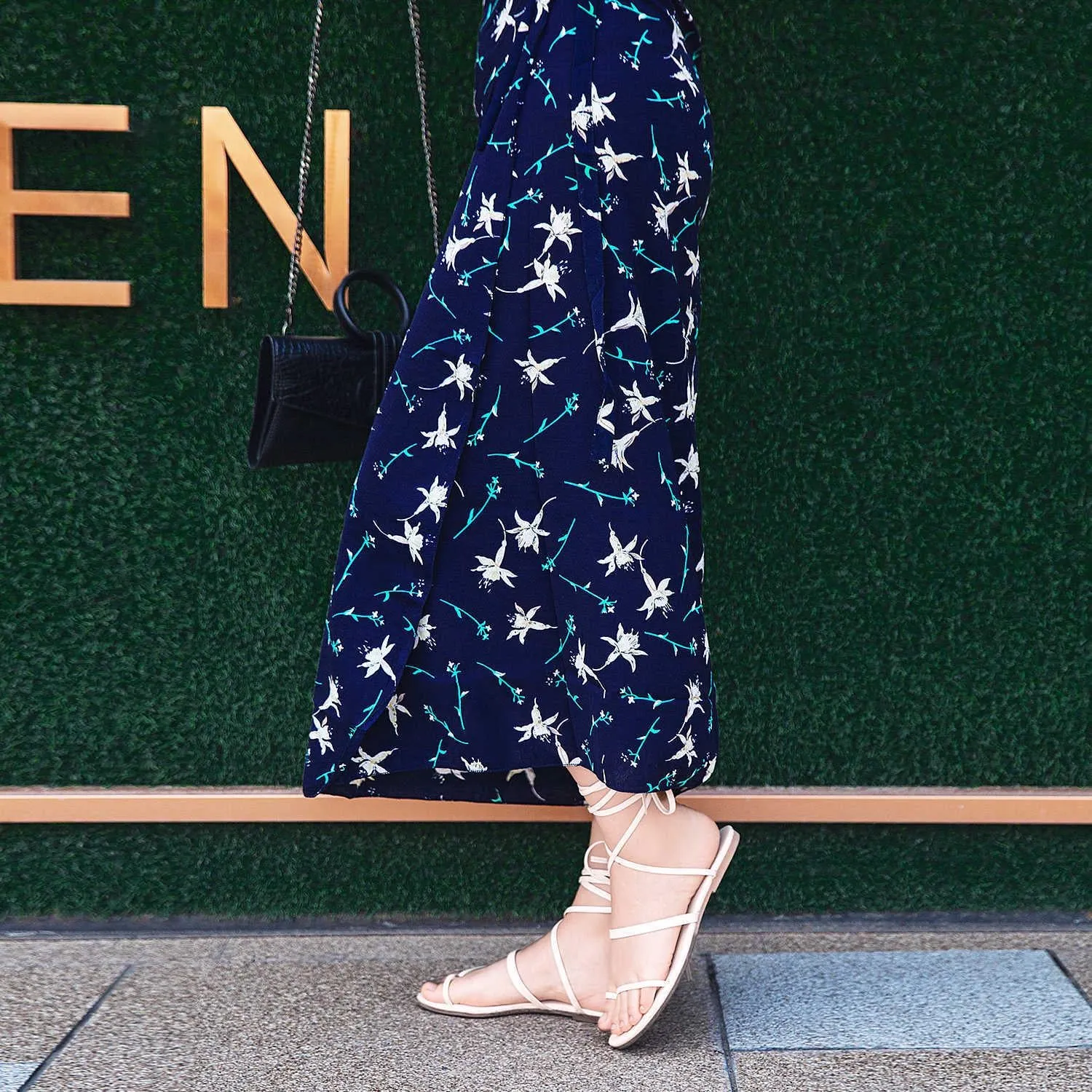 Long Floral Chiffon Casual Skirt One-piece Skirt Women Summer Chiffon Wrap Skirt Long Beach Skirt