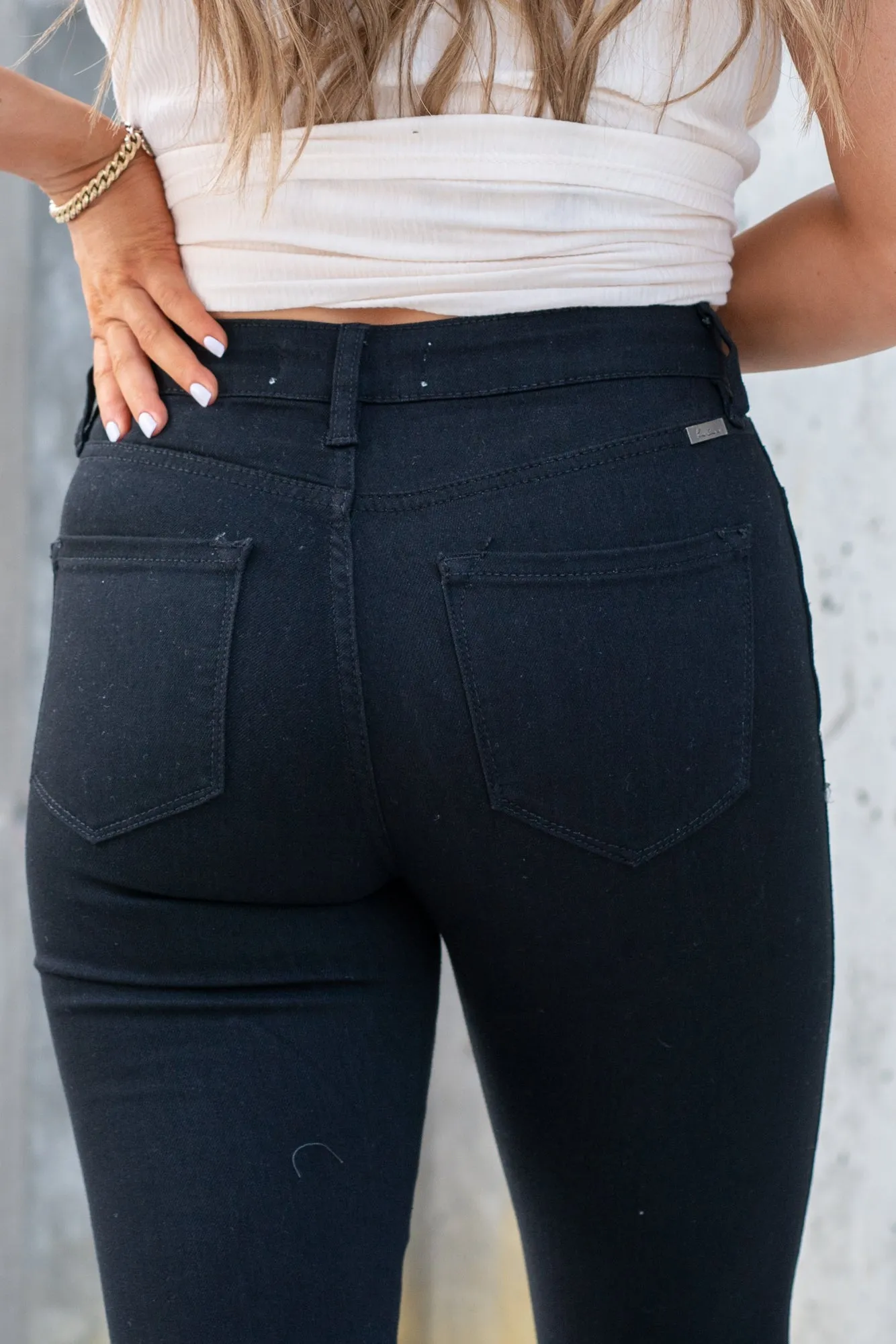 Louisville High Rise Backed Split Hem Skinny