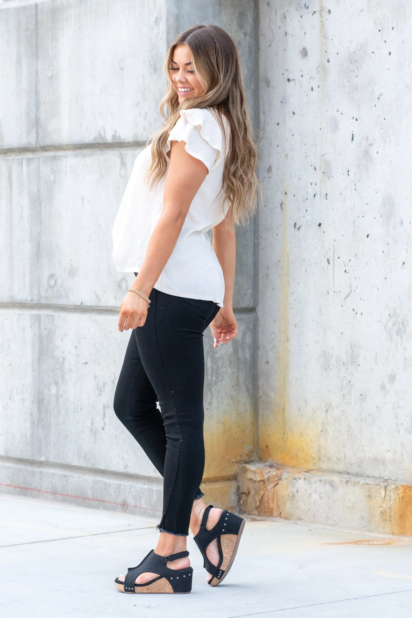 Louisville High Rise Backed Split Hem Skinny