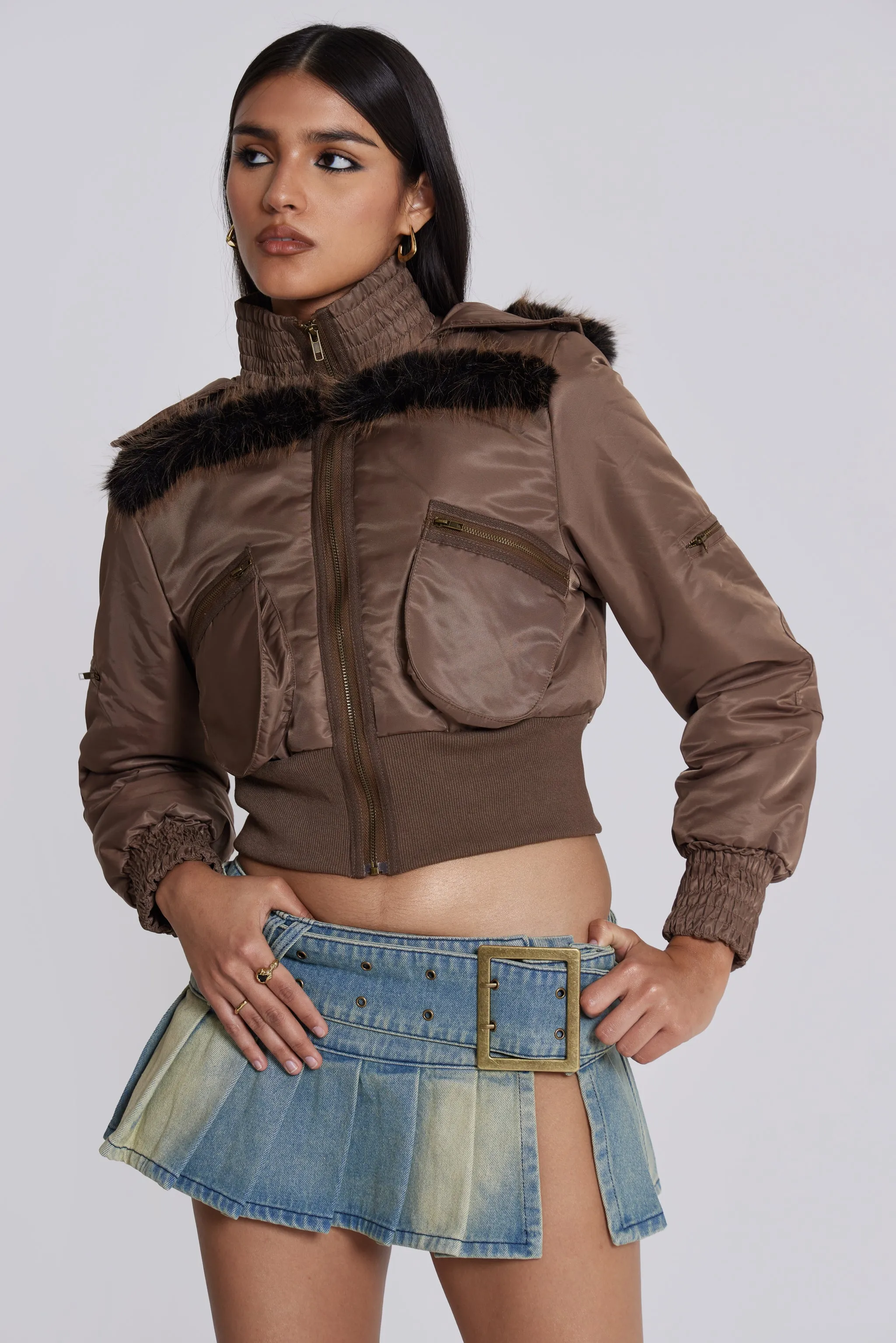 Ludlow Denim Mini Skirt