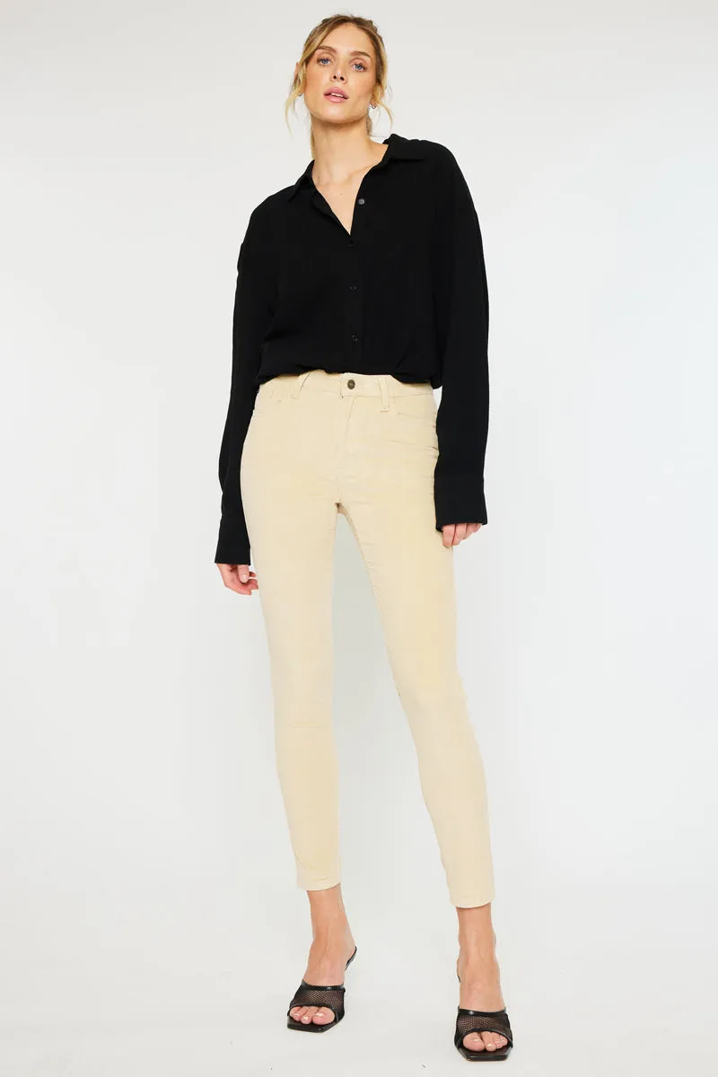 Lupe High Rise Skinny Corduroy Jeans