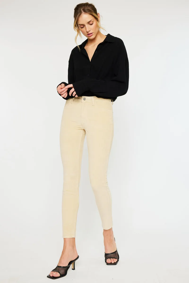 Lupe High Rise Skinny Corduroy Jeans
