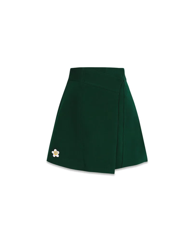 MACKY Golf: Eilie Wrap Skirt Pants - Green
