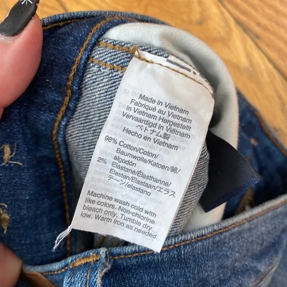 Madewell 9” High Rise Skinny Jeans Released Hem Size 23