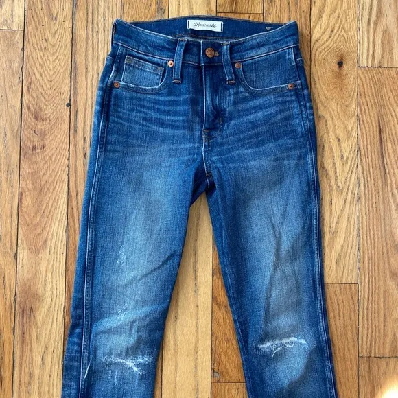 Madewell 9” High Rise Skinny Jeans Released Hem Size 23