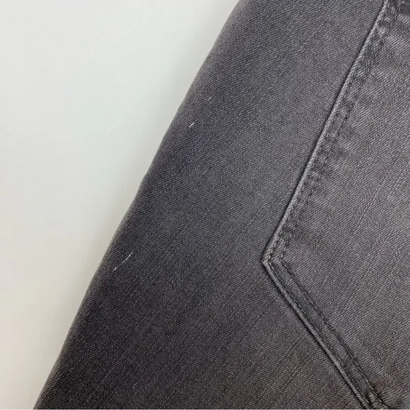 Madewell Maternity Over-the-Belly Distressed Skinny Jeans in Black Sea Grey