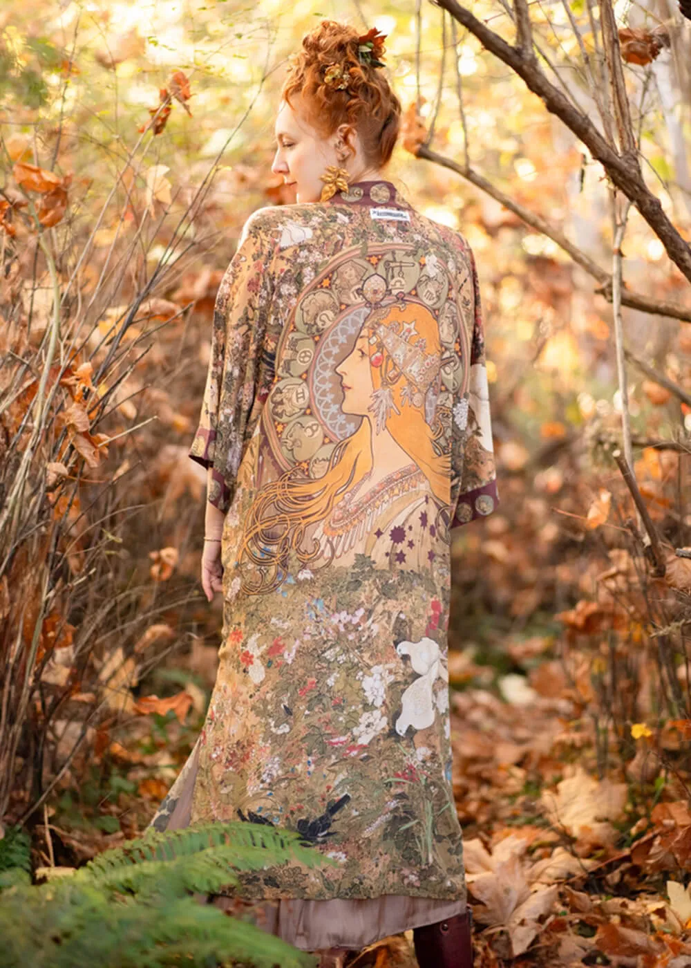 Market Of Stars Dreamweaver Art Nouveau Mucha Kimono Multi