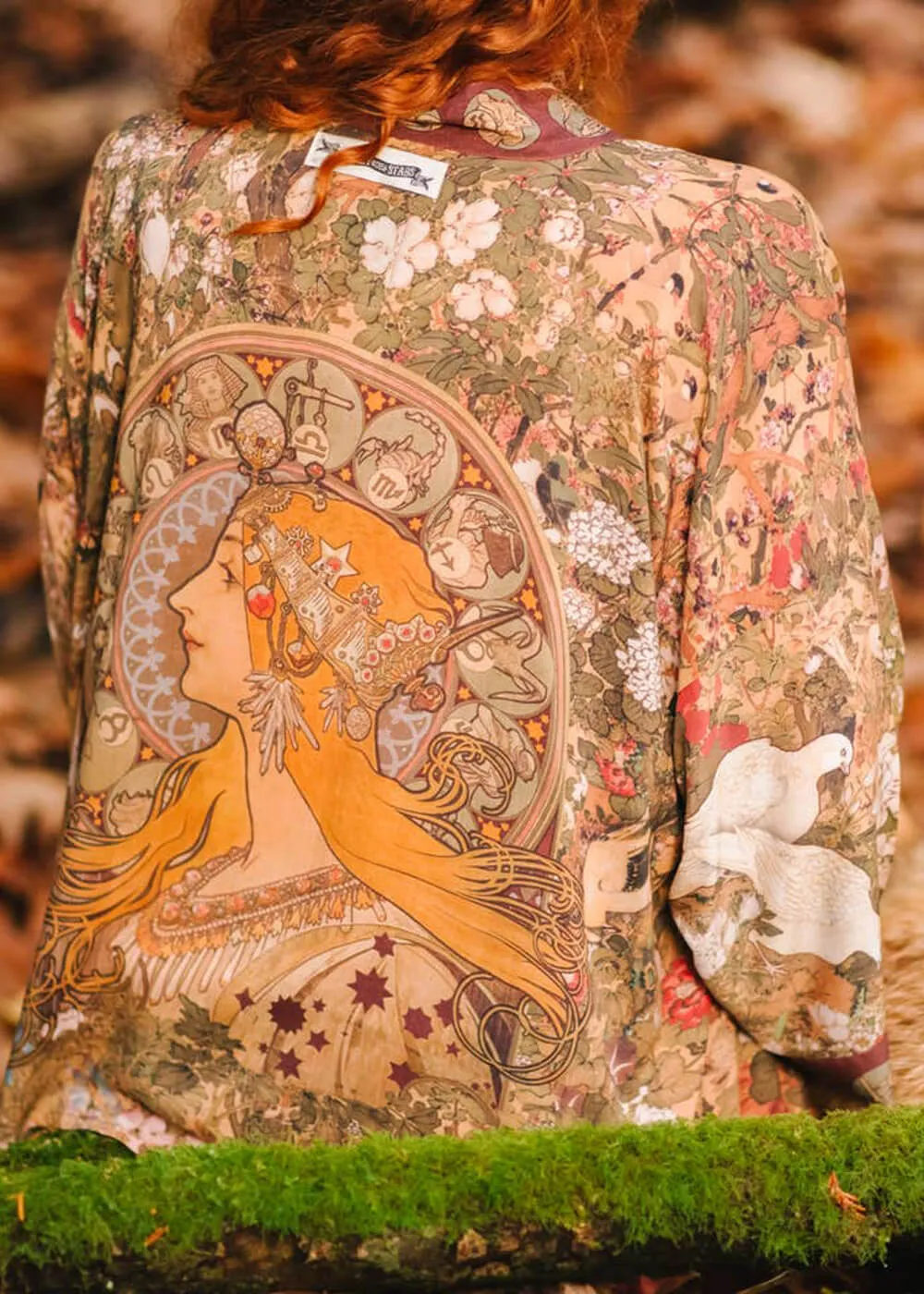 Market Of Stars Dreamweaver Art Nouveau Mucha Korte Kimono Bruin
