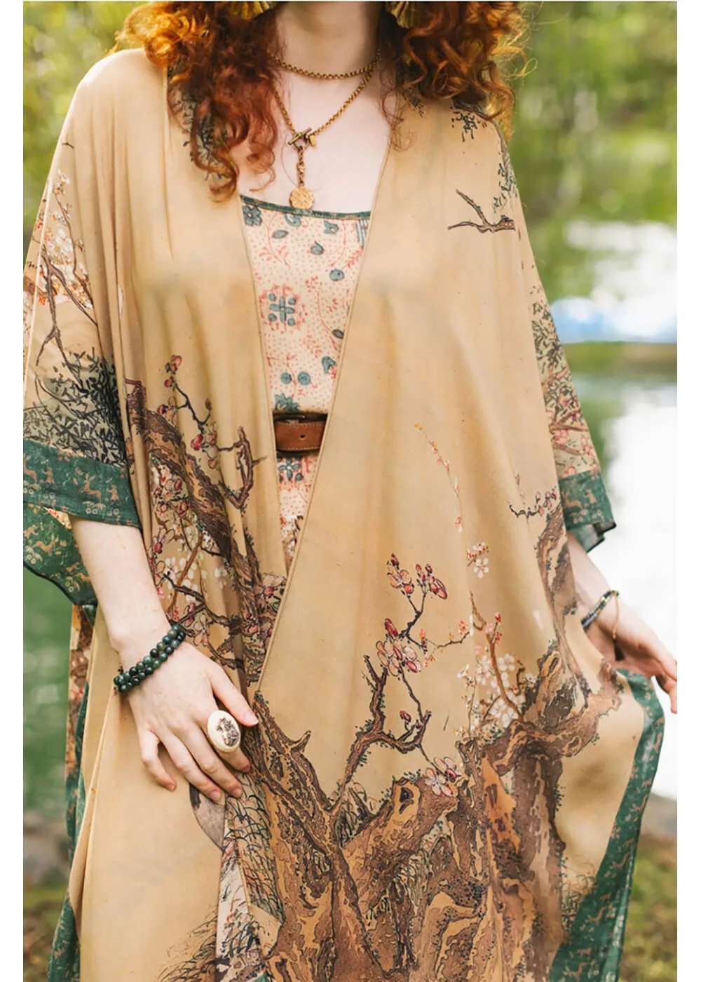 Market Of Stars Fable Bohemian Goddess Midi Kimono Bruin