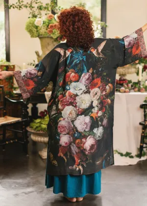 Market Of Stars Flight of Fancy Long Kimono Black