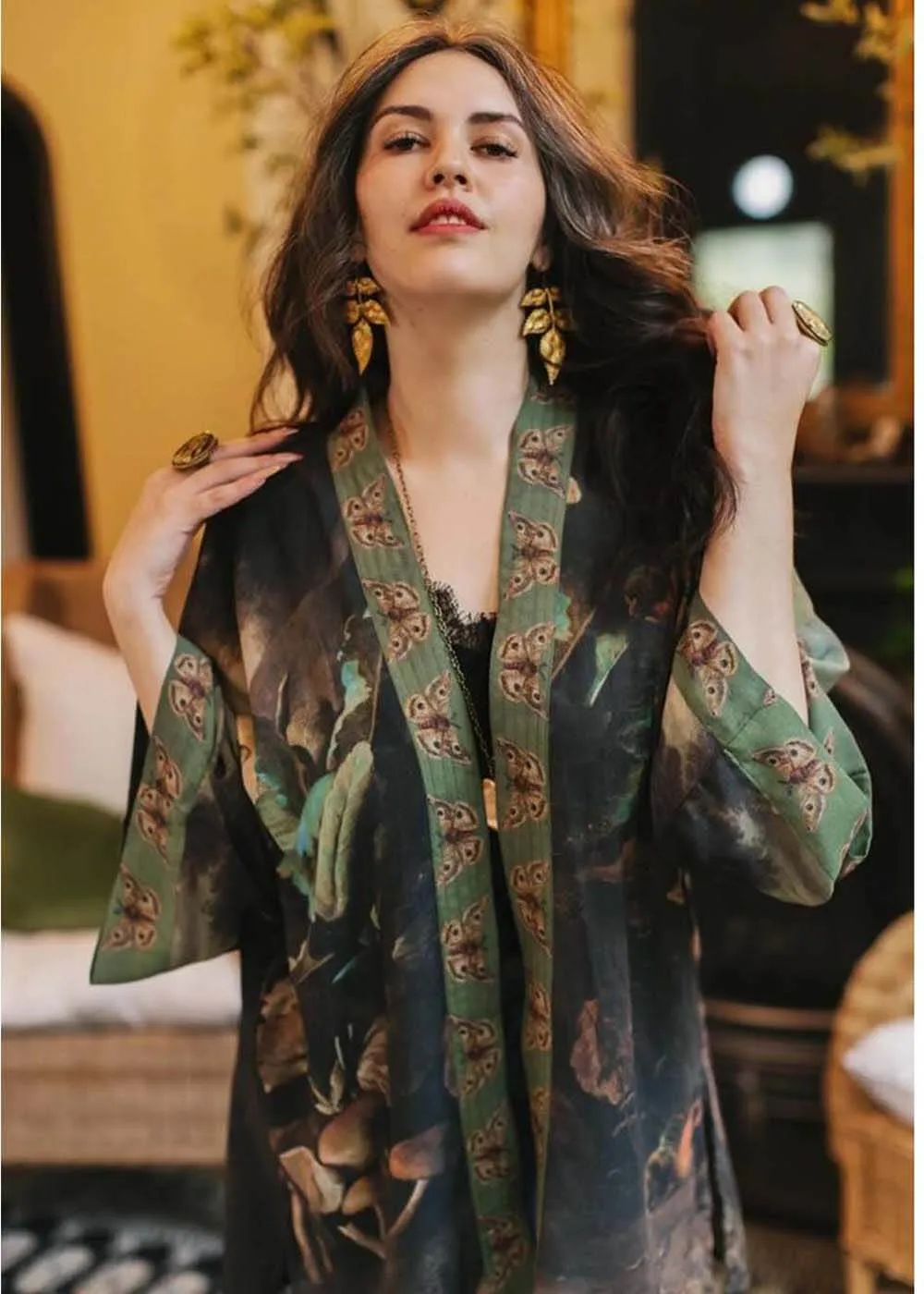 Market Of Stars Heartwork Gentileschi Midi Kimono in Multi