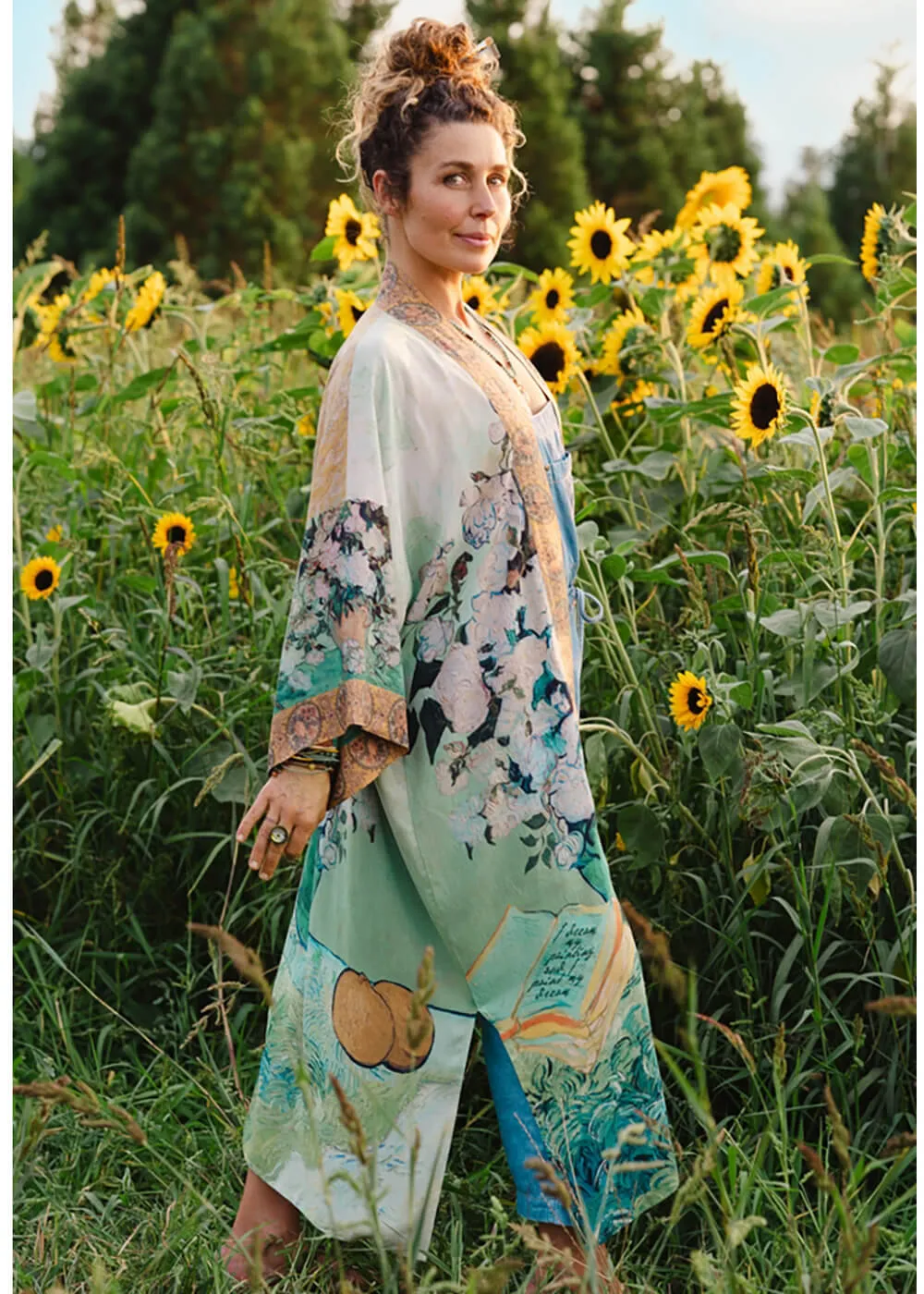 Market Of Stars I Paint My Dream Van Gogh Lange Kimono