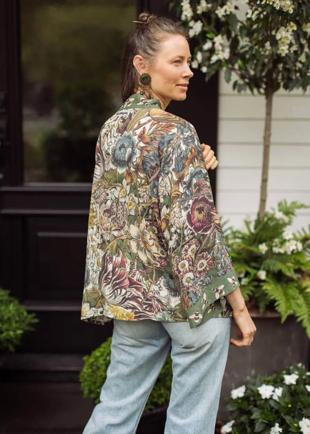 Market Of Stars Love Grows Wild Floral Korte Kimono Groen