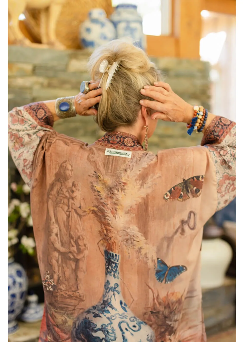 Market Of Stars The Storyteller Midi Kimono Brown