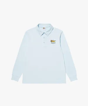 MCC Men's Stretch L/S Polo Shirt - Sky Blue