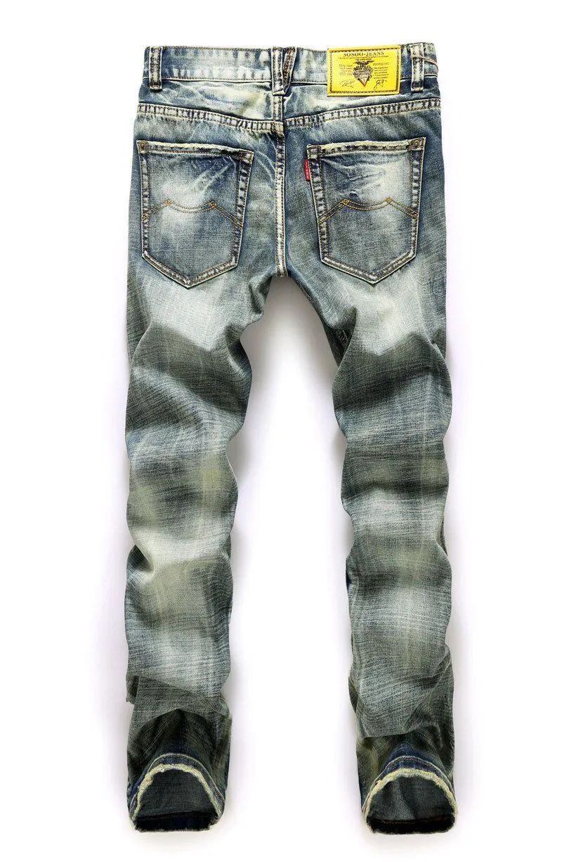 Men's Designer LightWashed Ripped Jeans