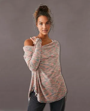 Misty Sweater Button Top Retro Combo