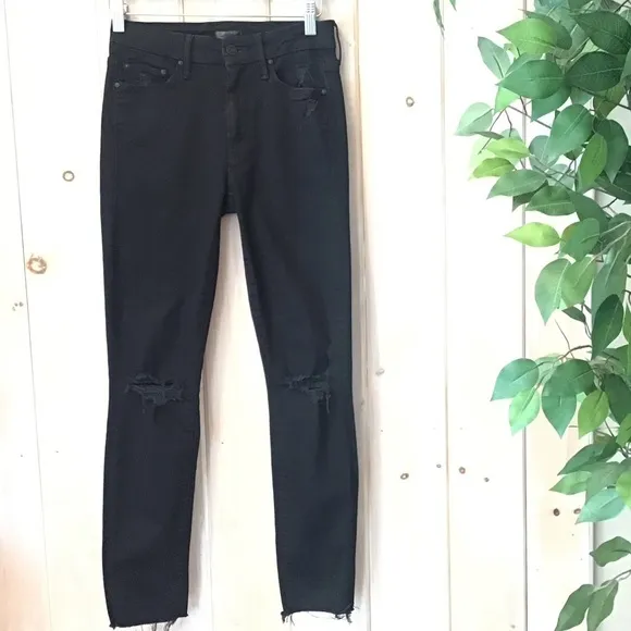 Mother Looker Ankle Fray Jeans