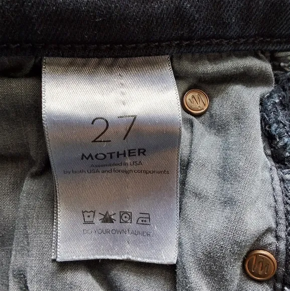 Mother The Stunner Zip Two Step Fray in Holding Hands Wash Size 27