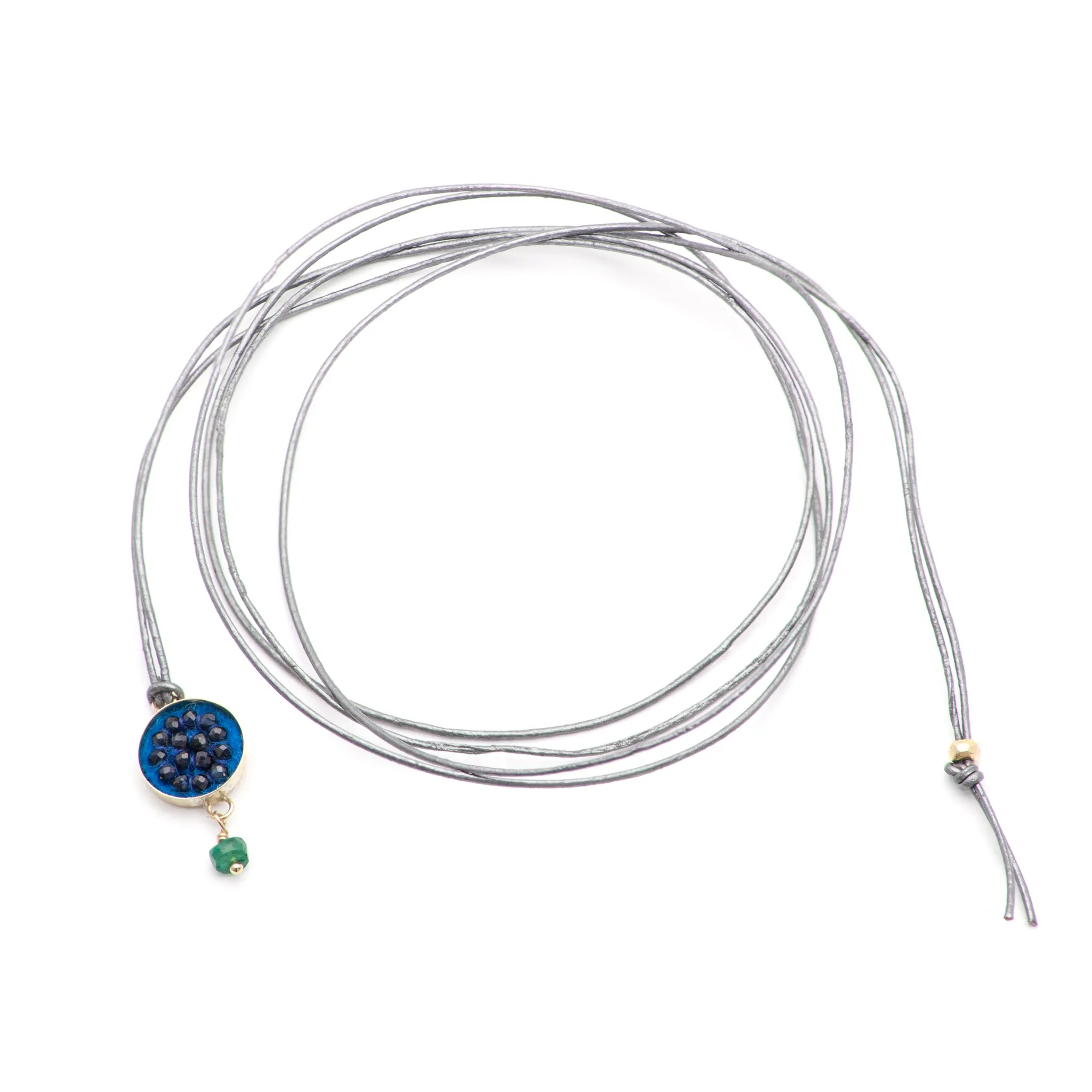 Moxie Blue Sapphire with Emerald