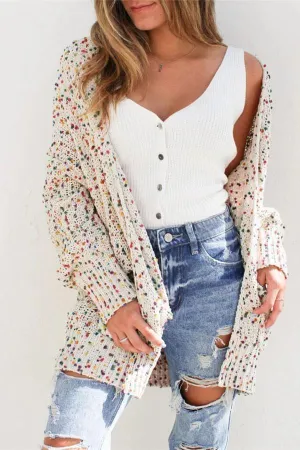 Multicolor Long Sleeve Pocket Cardigan