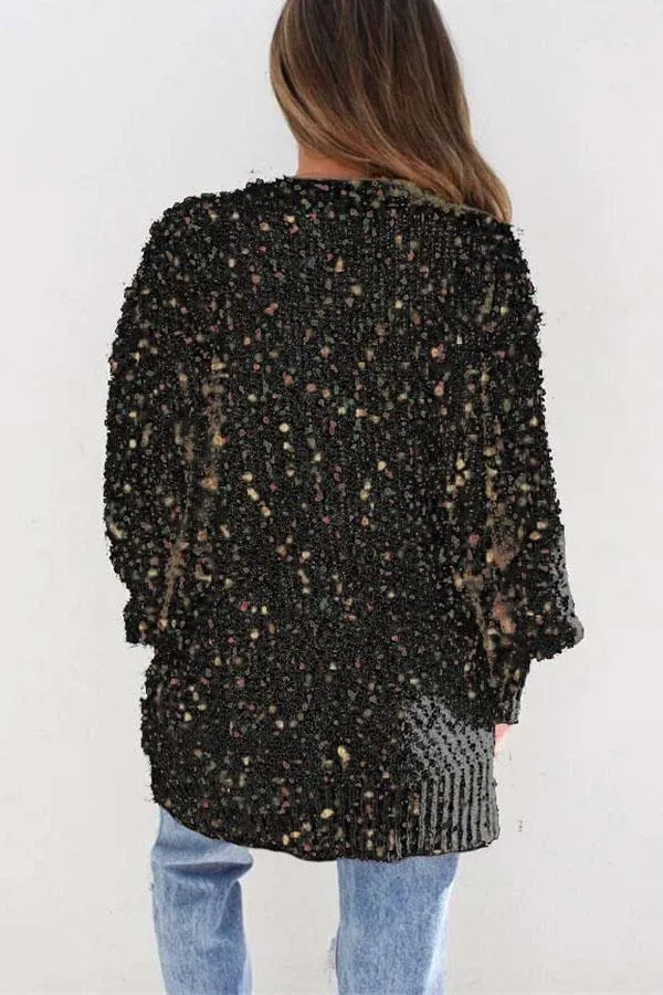 Multicolor Long Sleeve Pocket Cardigan