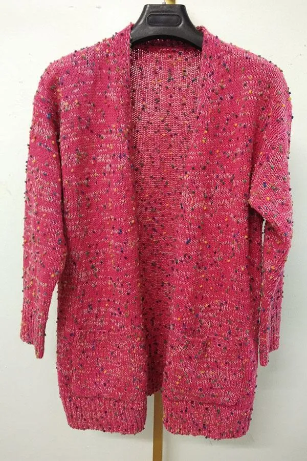 Multicolor Long Sleeve Pocket Cardigan