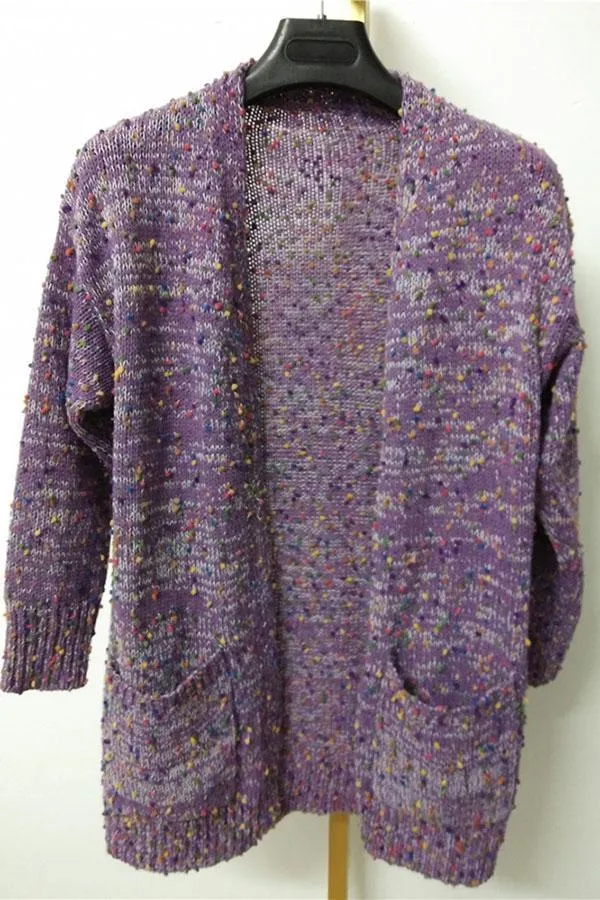 Multicolor Long Sleeve Pocket Cardigan