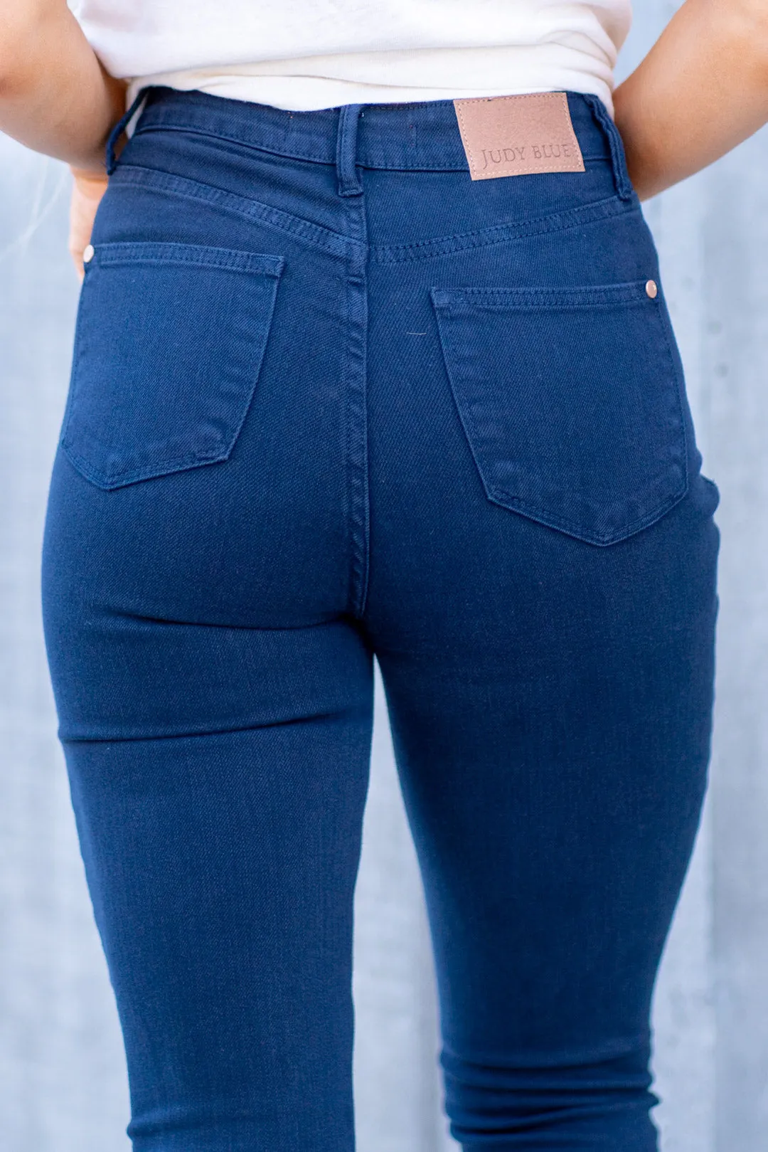 Navy Blue Garment Dyed Tummy Control Skinny Regular & Plus Sizes (Copy)