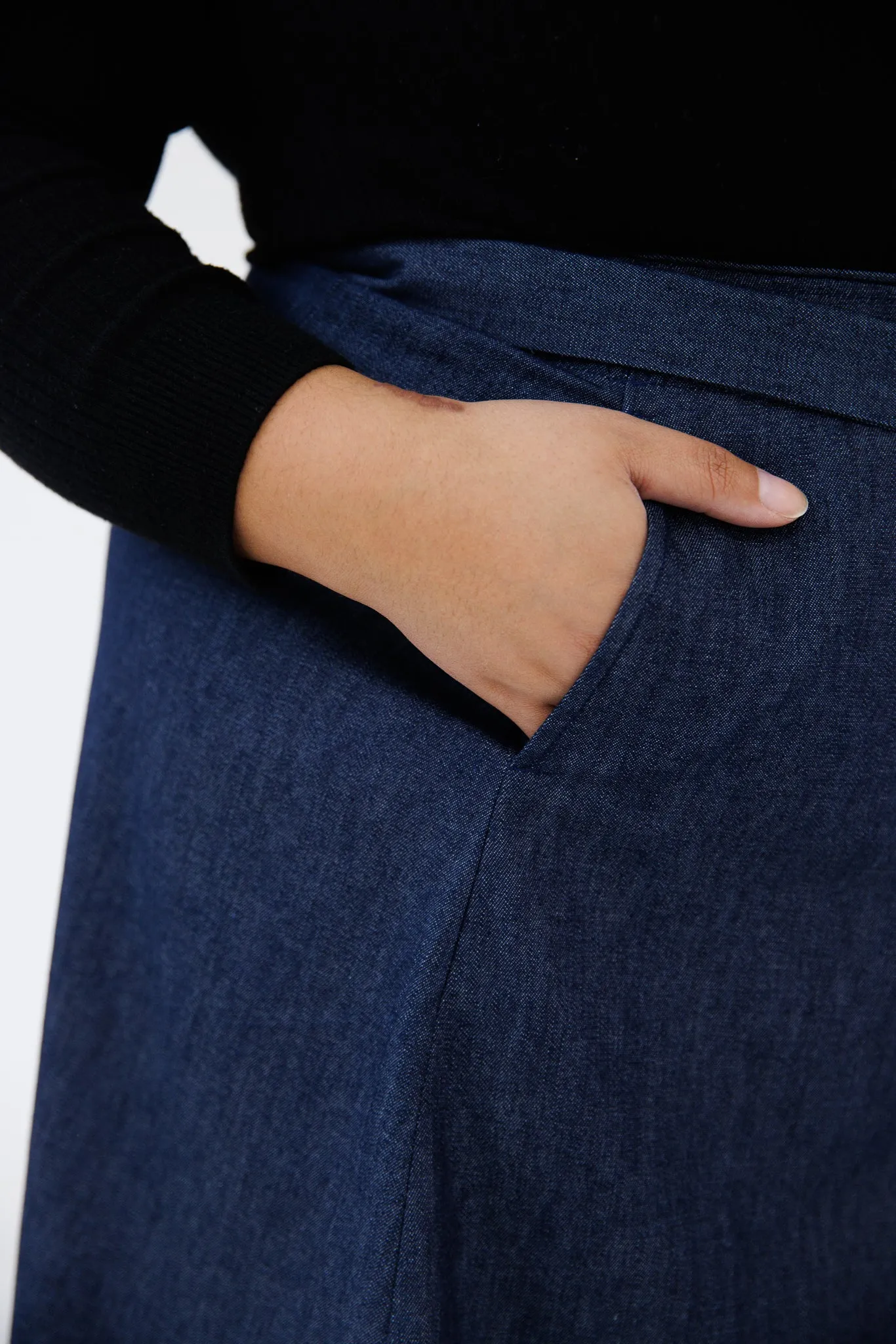 NEW! Denim Wrap Skirt