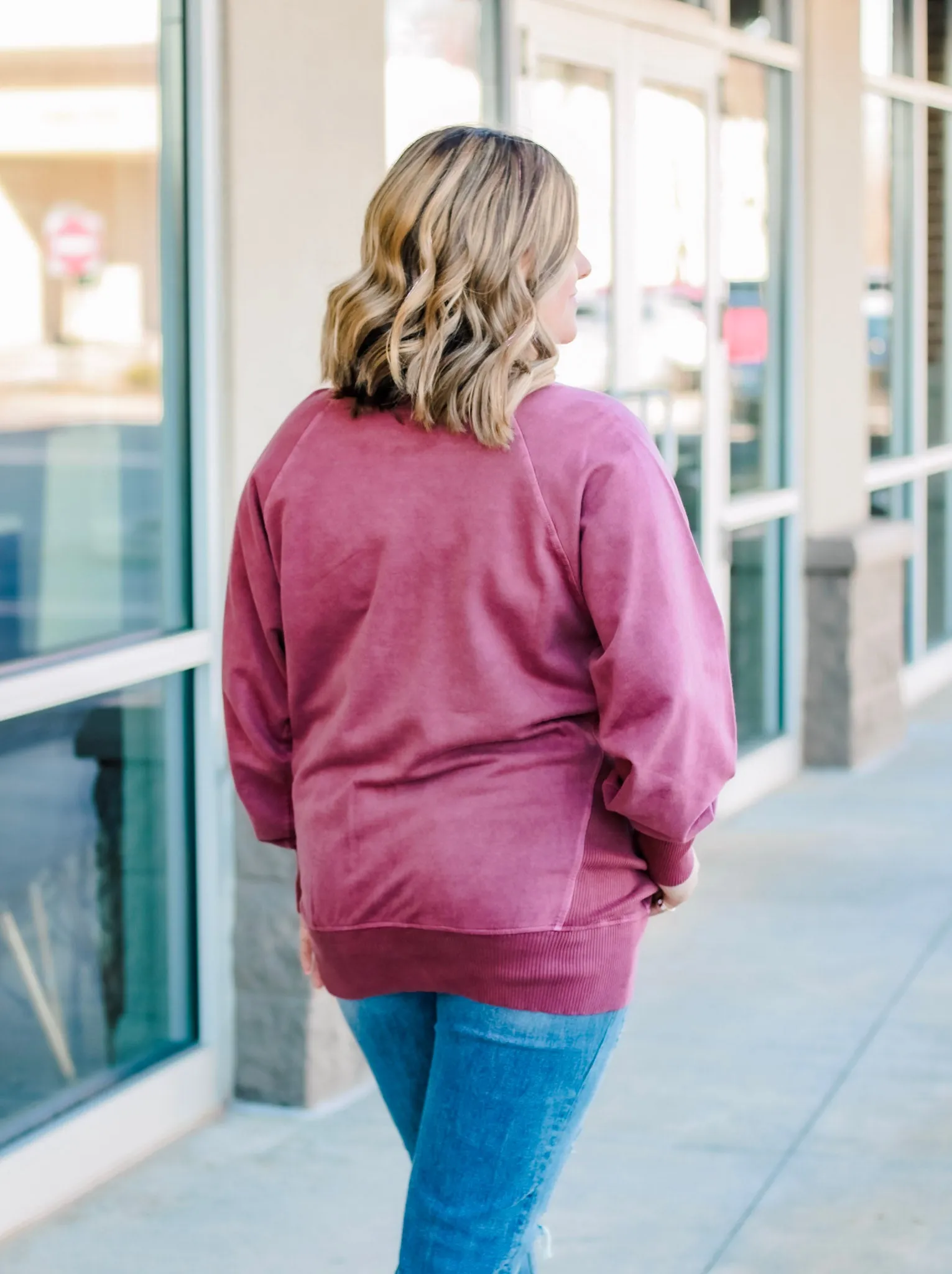 Nice To Meet You Pullover in Burgundy