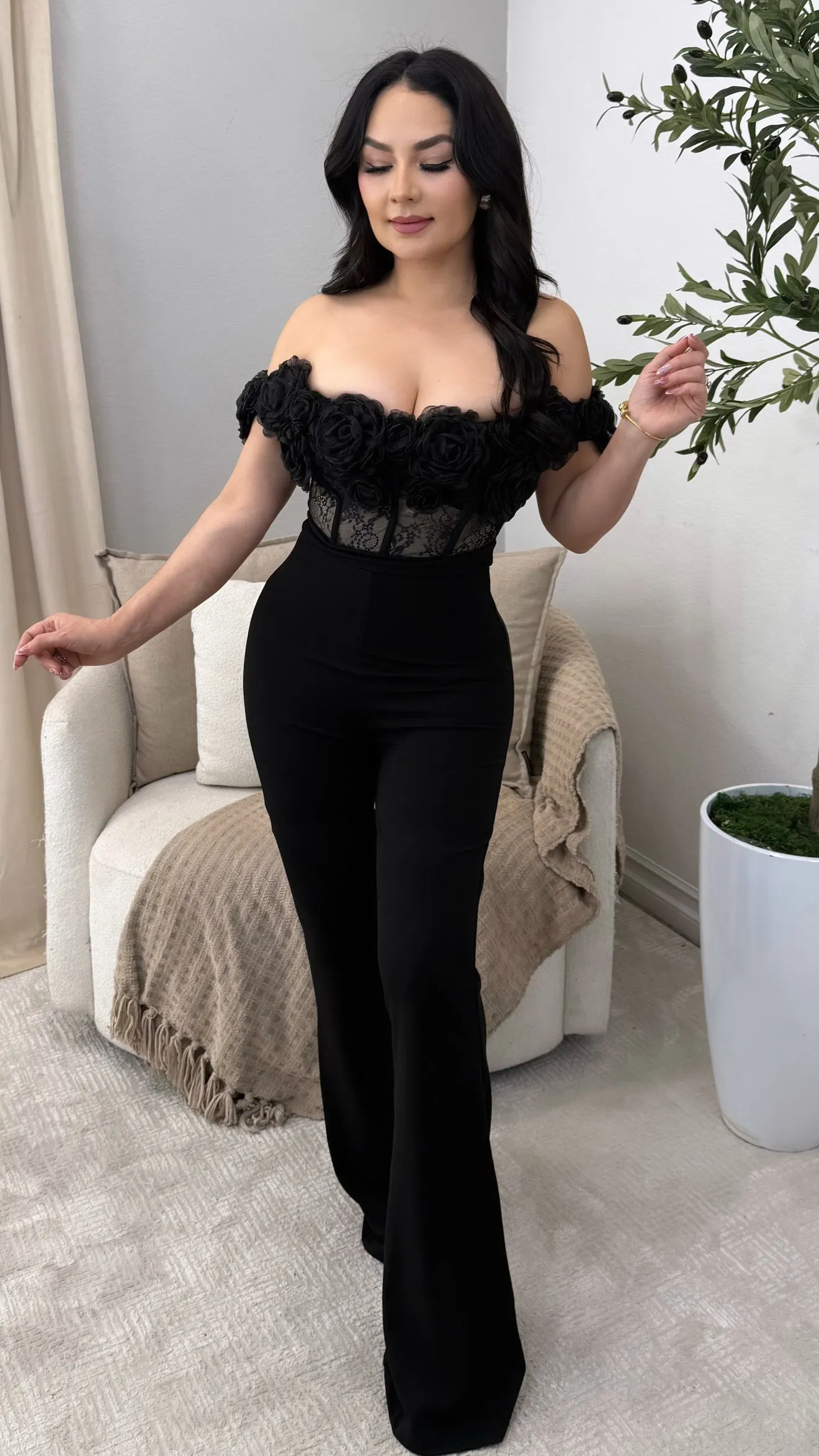 NIGHT IN PARIS BLACK JUMPSUIT