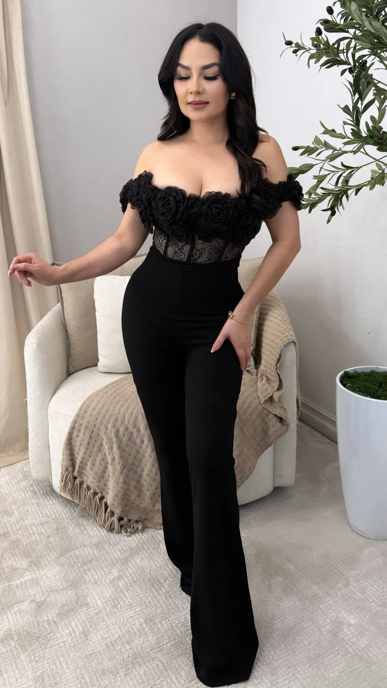 NIGHT IN PARIS BLACK JUMPSUIT