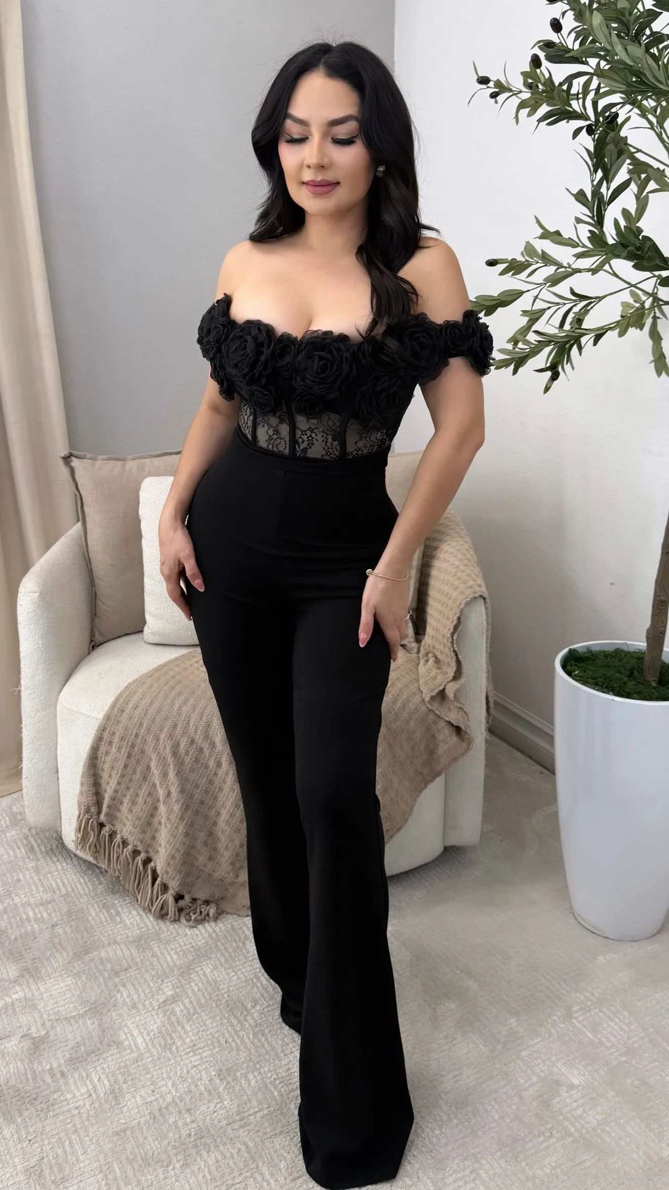 NIGHT IN PARIS BLACK JUMPSUIT