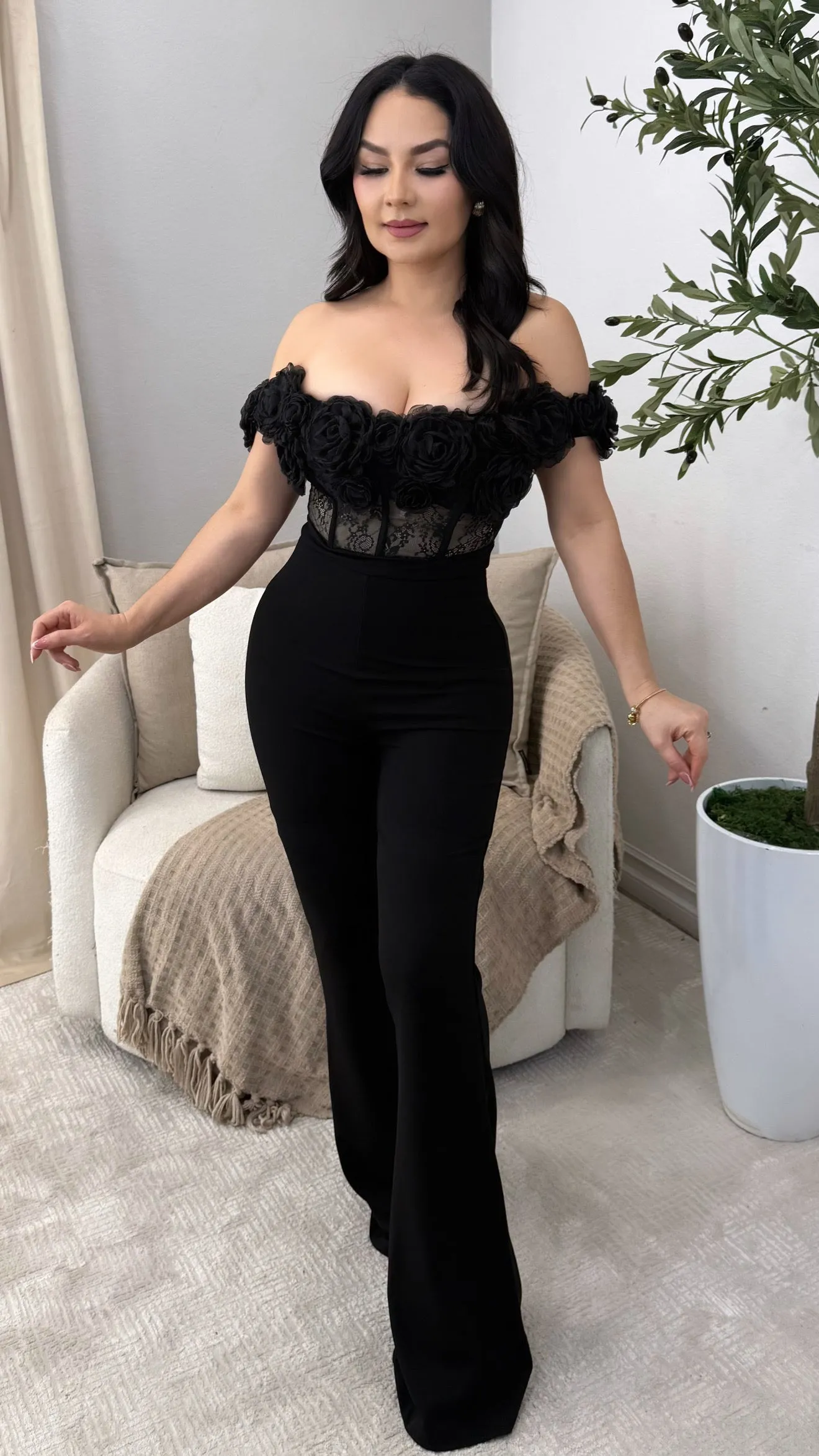 NIGHT IN PARIS BLACK JUMPSUIT