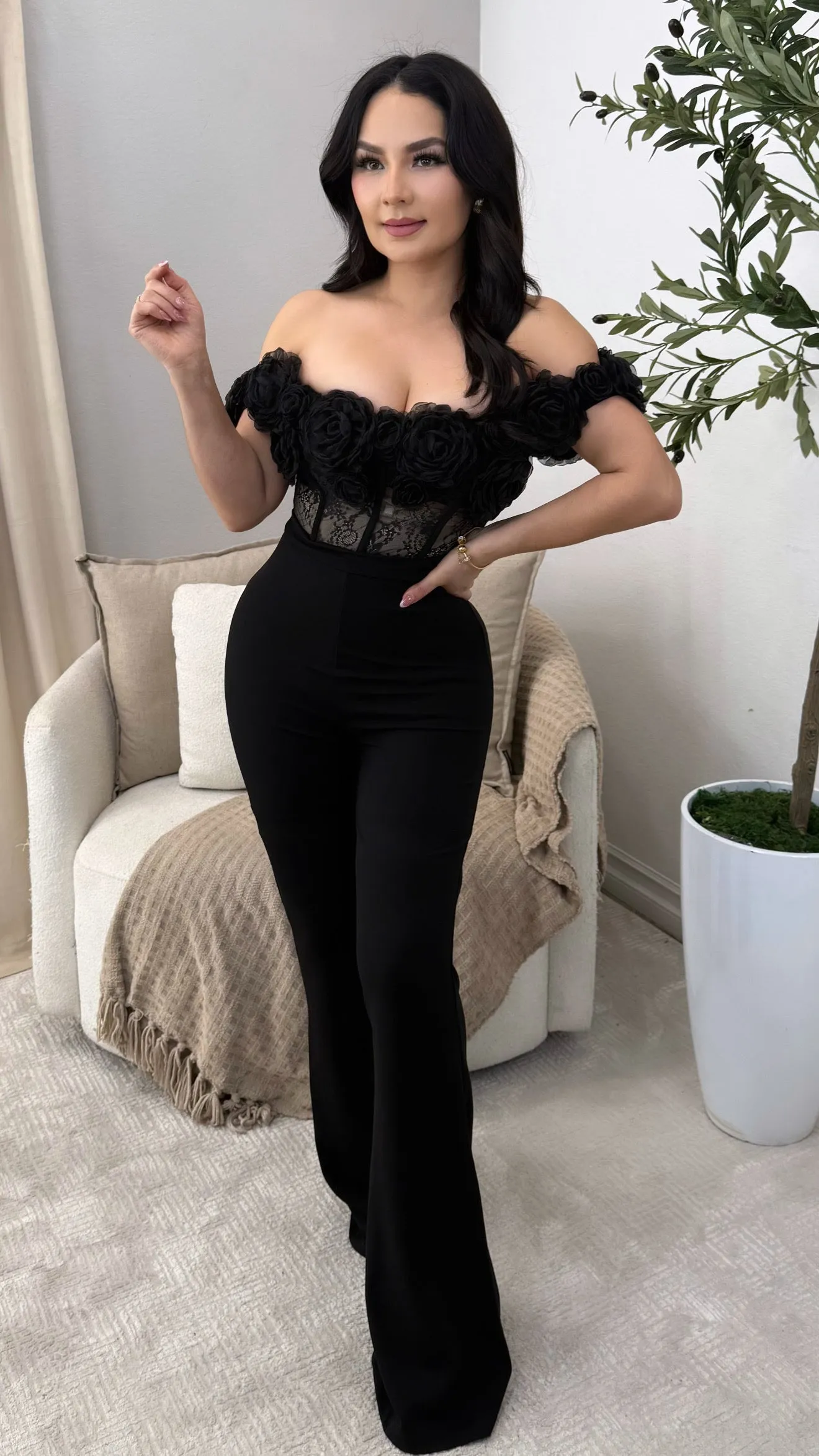 NIGHT IN PARIS BLACK JUMPSUIT