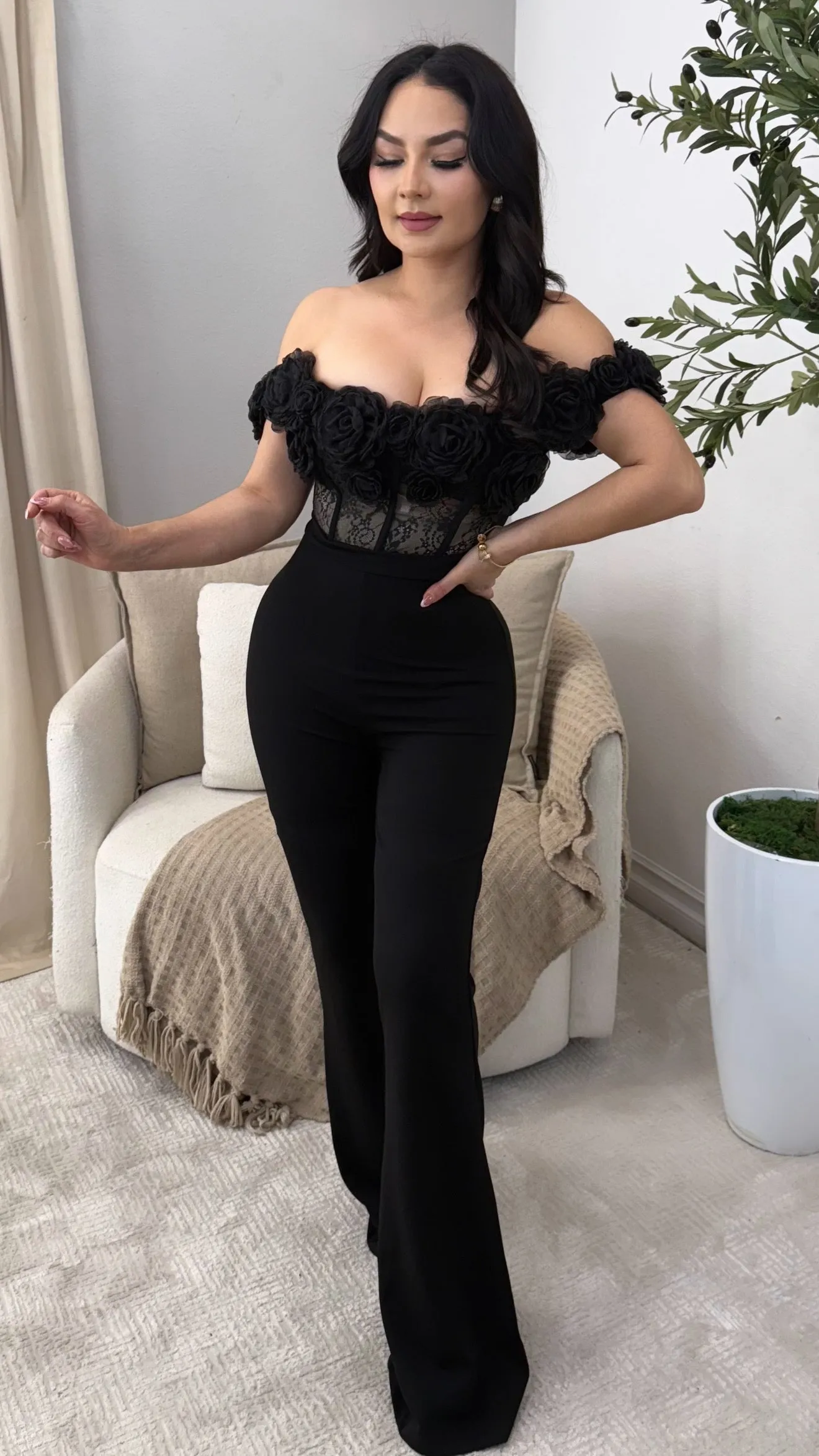 NIGHT IN PARIS BLACK JUMPSUIT