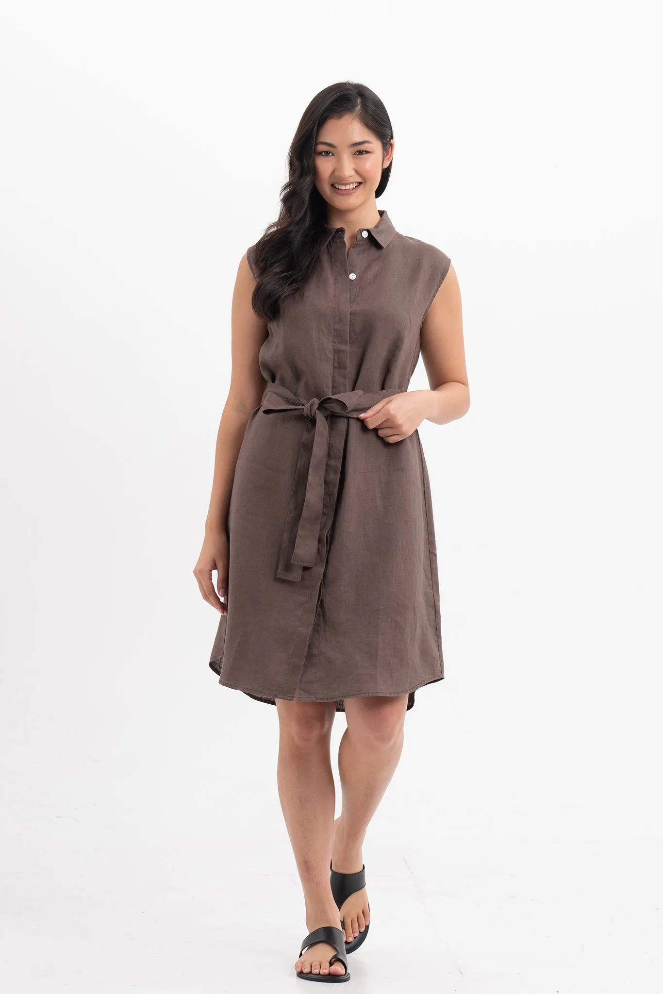 Noelani Sleeveless Linen Dress