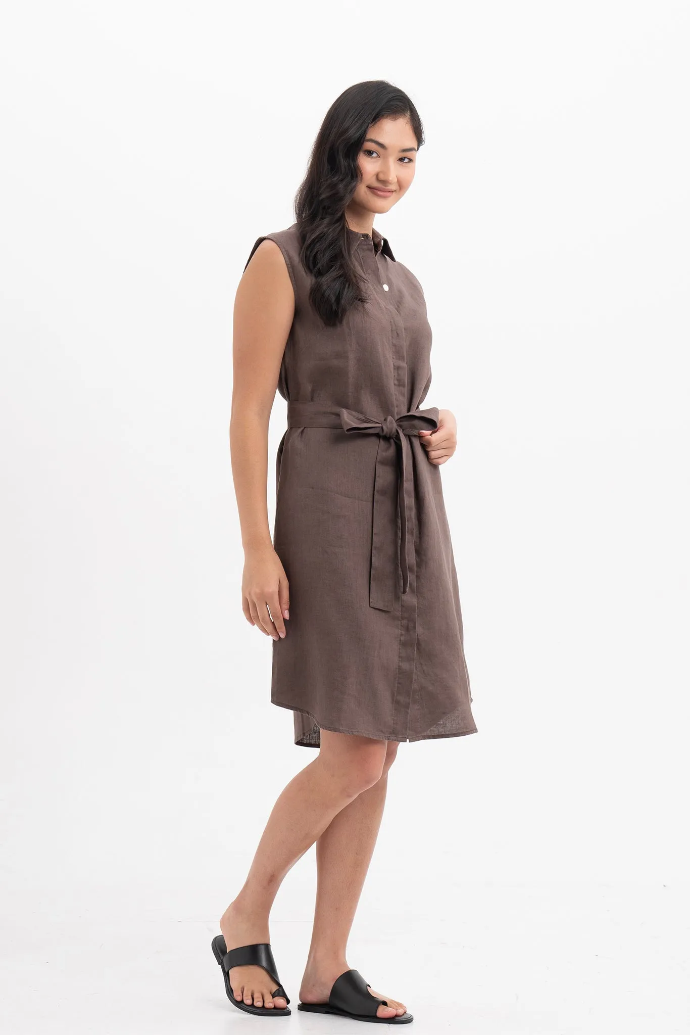 Noelani Sleeveless Linen Dress