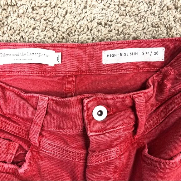 NWT Anthro Pilcro ultra high rise slim jeans