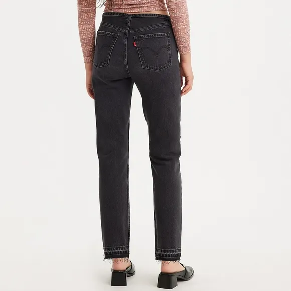NWT Levi's Premium Waist Not Want Not Black 501 Original Mini Waist Jeans 25x32