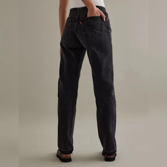 NWT Levi's Premium Waist Not Want Not Black 501 Original Mini Waist Jeans 25x32